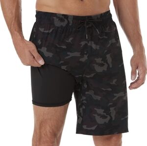 NWT Brisira Mens Army Green Sport Crafted Lined Swim Trunks/ Shorts Size L 34